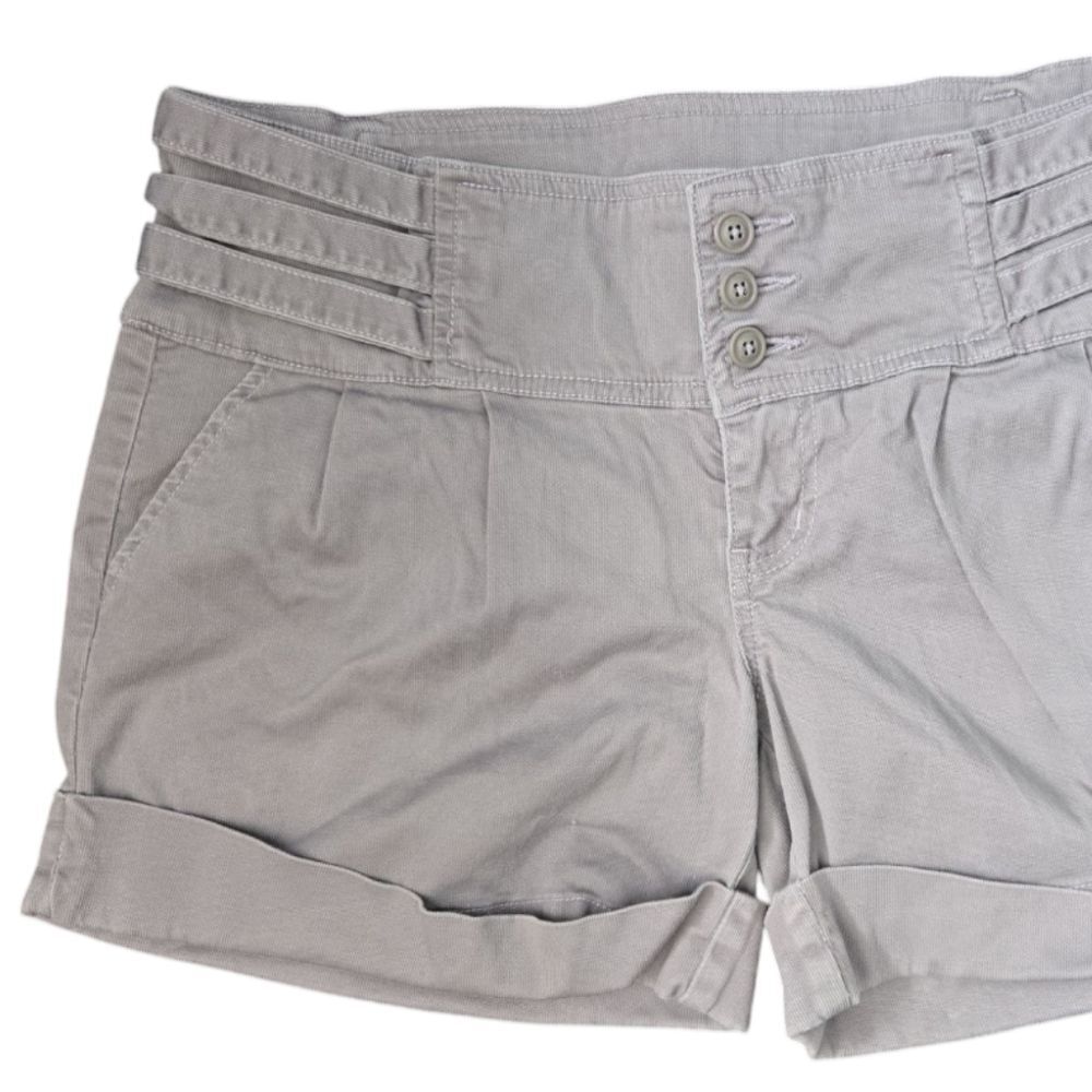Y2k Juniors Nori Gray Canvas Shorts - 7